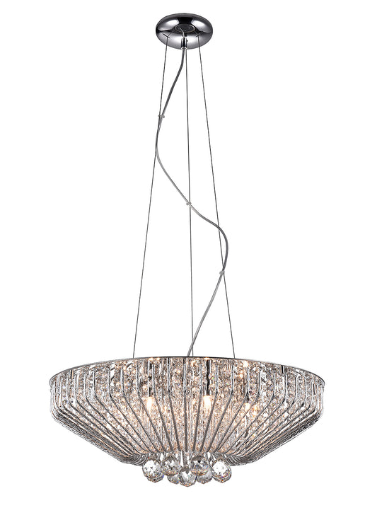 Impex Lighting Carlo 7-Light G9 Crystal Chrome Chandelier