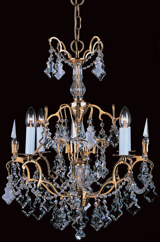 Impex Lighting Montmartre 4-Light French Gold Candle Chandelier