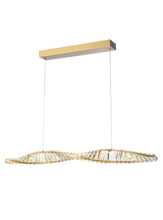 Franklite Cleopatra 27W Aged Brass LED Crystal Island Chandelier