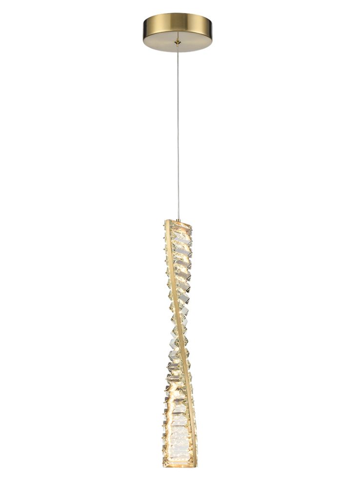 Franklite Cleopatra Aged Brass LED Crystal Pendant Chandelier