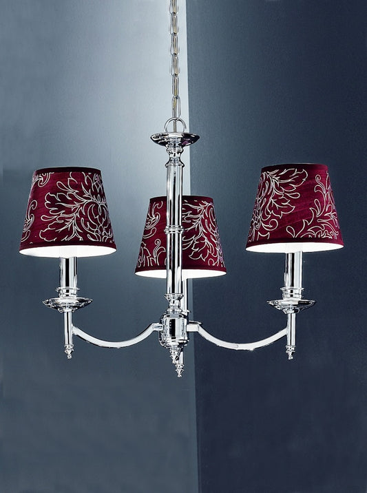 Franklite Petrushka 3-Light Chrome Candle Chandelier