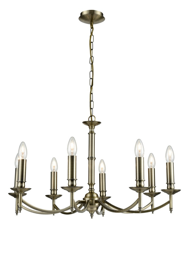Franklite Petrushka 8-Light Bronze Candle Chandelier