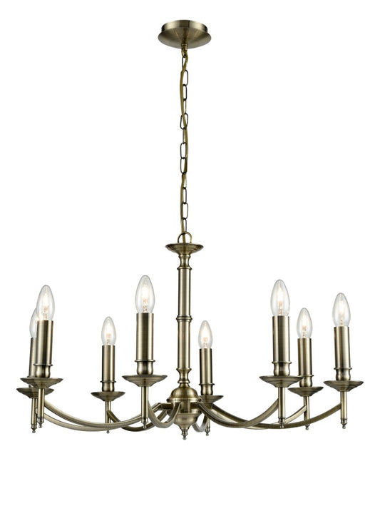 Franklite Petrushka 8-Light Bronze Candle Chandelier