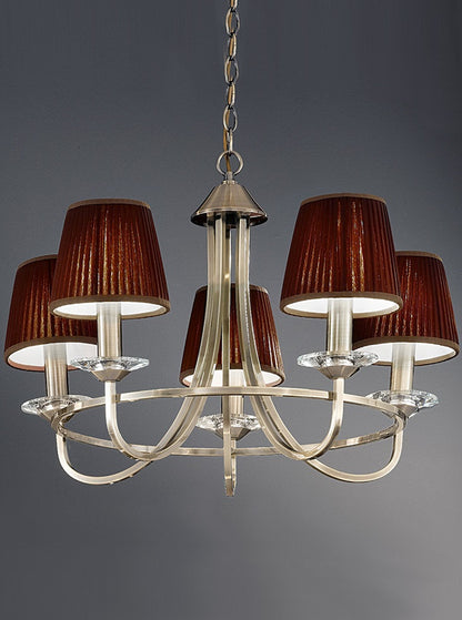 Franklite Carousel 5-Light Bronze Crystal Candle Chandelier