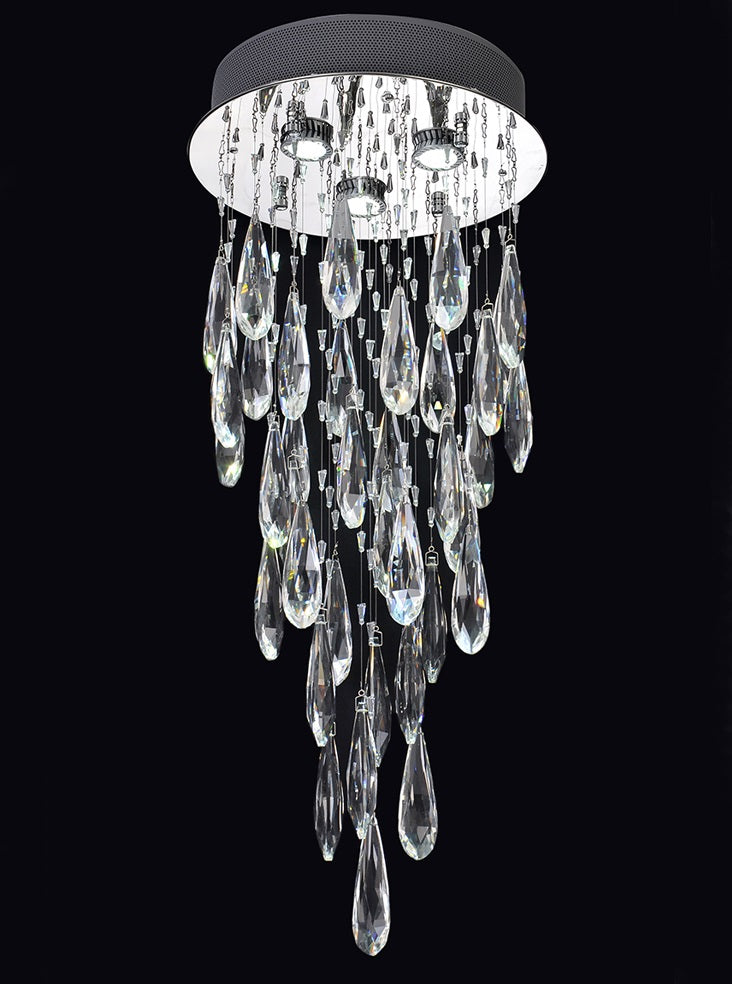 Franklite Shimmer 3-Light Chrome Crystal Chandelier