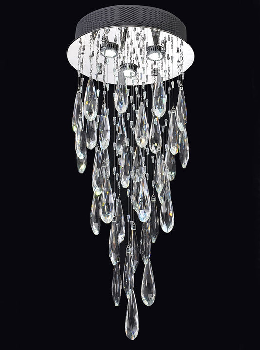 Franklite Shimmer 3-Light Chrome Crystal Chandelier