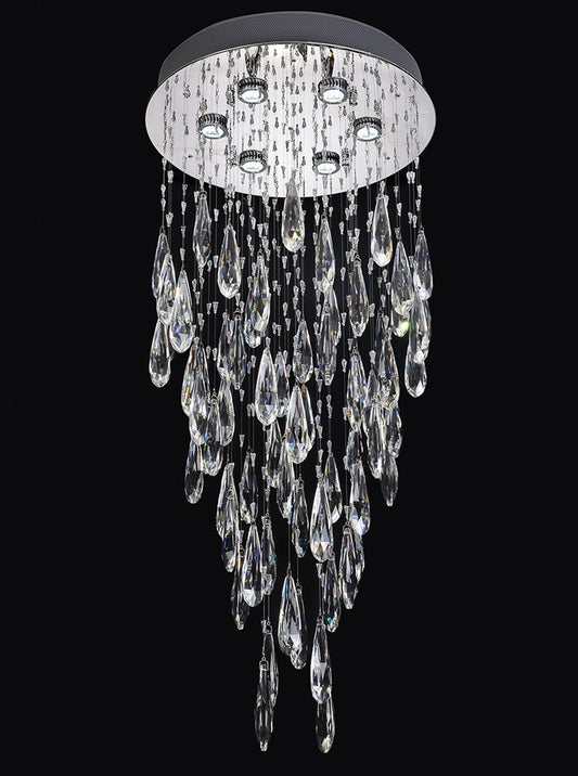 Franklite Shimmer 6-Light Chrome Crystal Chandelier