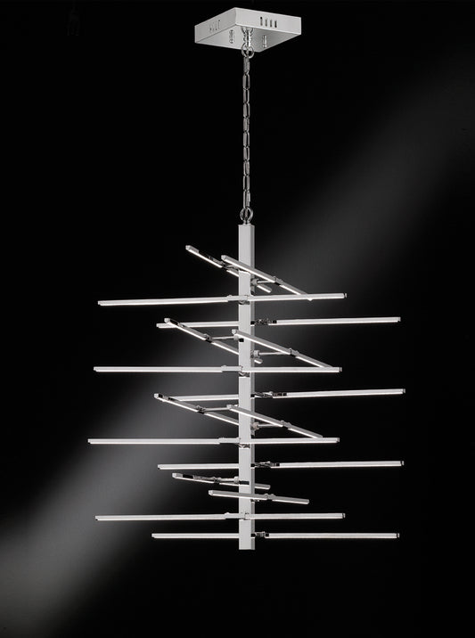Franklite Styx 16-Light Chrome LED Modern Chandelier
