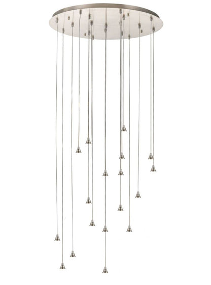 Franklite Perry / Galaxy 18-Light Satin Nickel Spreader Modern Pendant Chandelier
