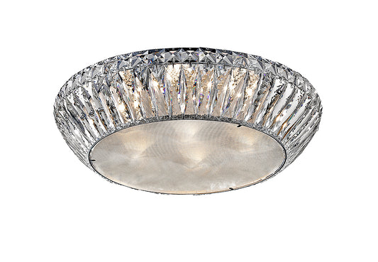 Impex Lighting Armel 7-Light Crystal Chrome LED Flush Chandelier