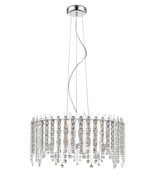 Impex Lighting Belize 6-Light Crystal Chrome LED Chandelier