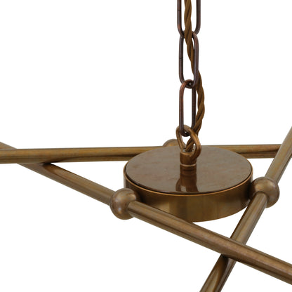 Mullan Lighting Bridgetown 6-Light Modern Brass Chandelier