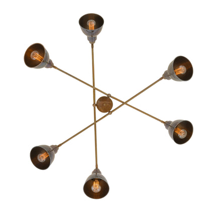 Mullan Lighting Bridgetown 6-Light Modern Brass Chandelier