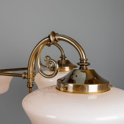 Mullan Lighting Clones 5-Light Schoolhouse Brass Chandelier