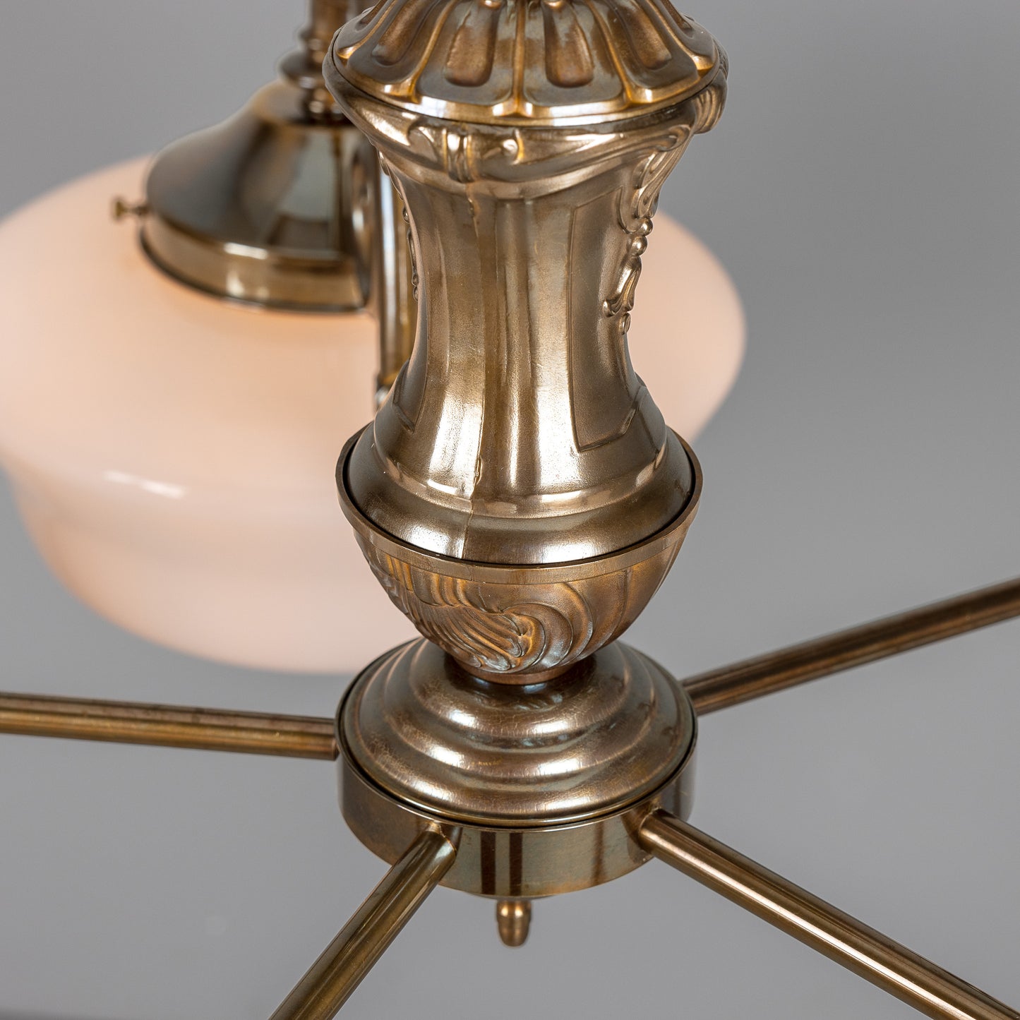 Mullan Lighting Clones 5-Light Schoolhouse Brass Chandelier