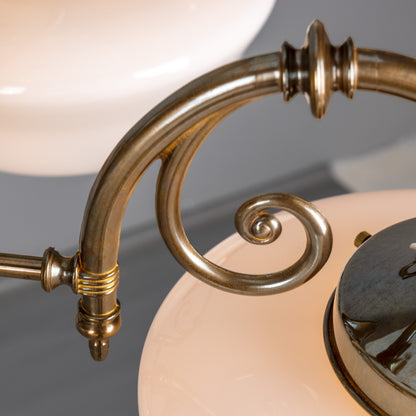 Mullan Lighting Clones 5-Light Schoolhouse Brass Chandelier