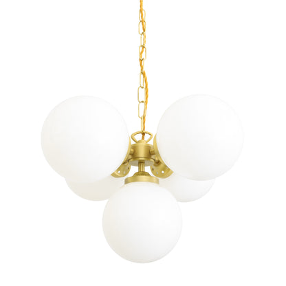 Mullan Lighting Yaoundé 5-Light Brass Globe Chandelier