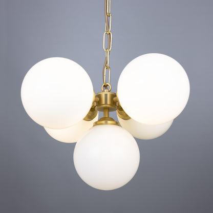 Mullan Lighting Yaoundé 5-Light Brass Globe Chandelier