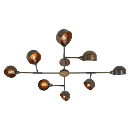 Mullan Lighting Santa Anita 8-Light Industrial Flush Chandelier