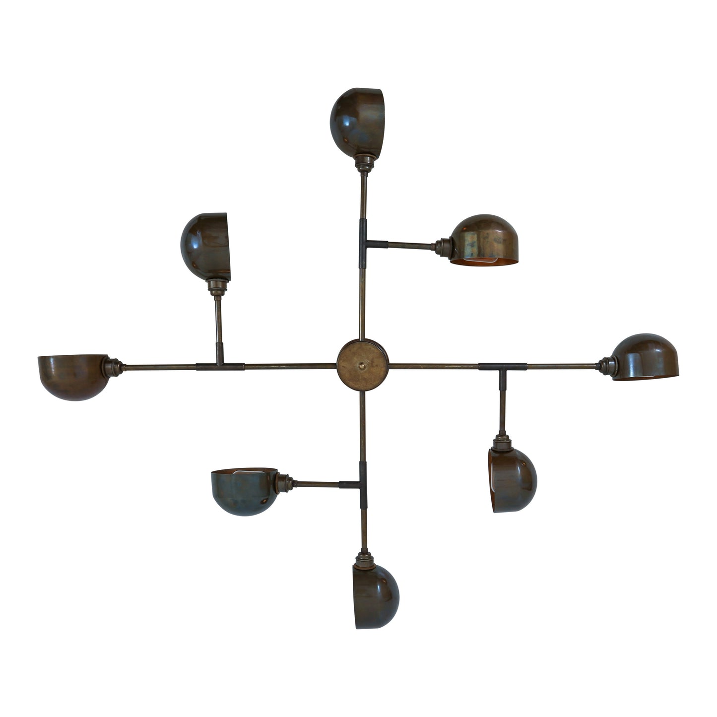 Mullan Lighting Santa Anita 8-Light Industrial Flush Chandelier