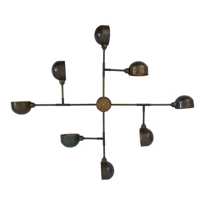 Mullan Lighting Santa Anita 8-Light Industrial Flush Chandelier