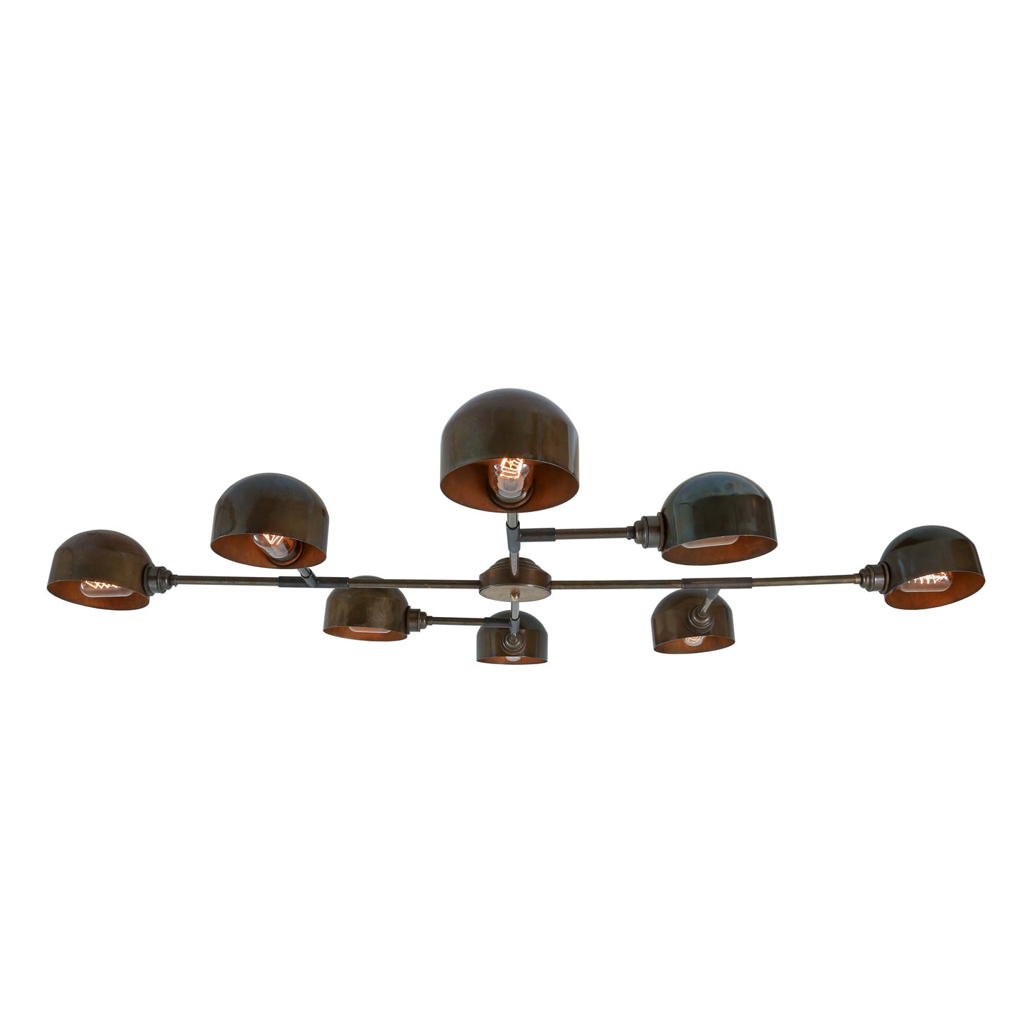 Mullan Lighting Santa Anita 8-Light Industrial Flush Chandelier