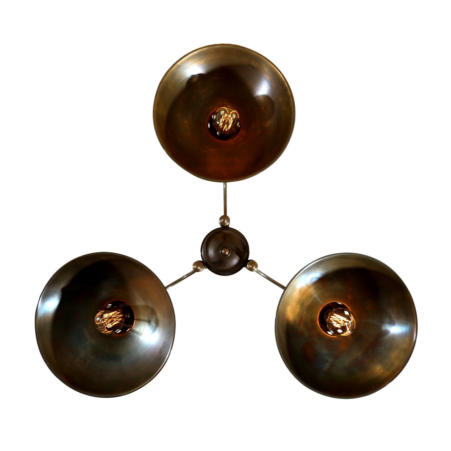 Mullan Lighting Goiania 3-Light Brass Chandelier