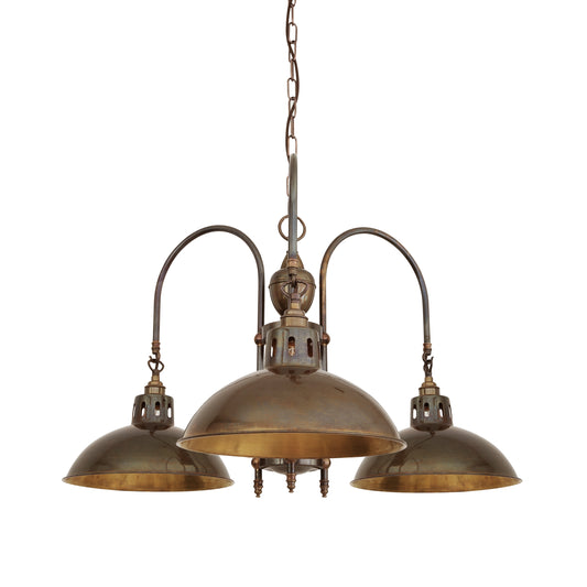 Mullan Lighting Goiania 3-Light Brass Chandelier