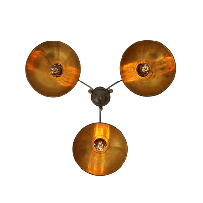 Mullan Lighting Goiania 3-Light Brass Chandelier