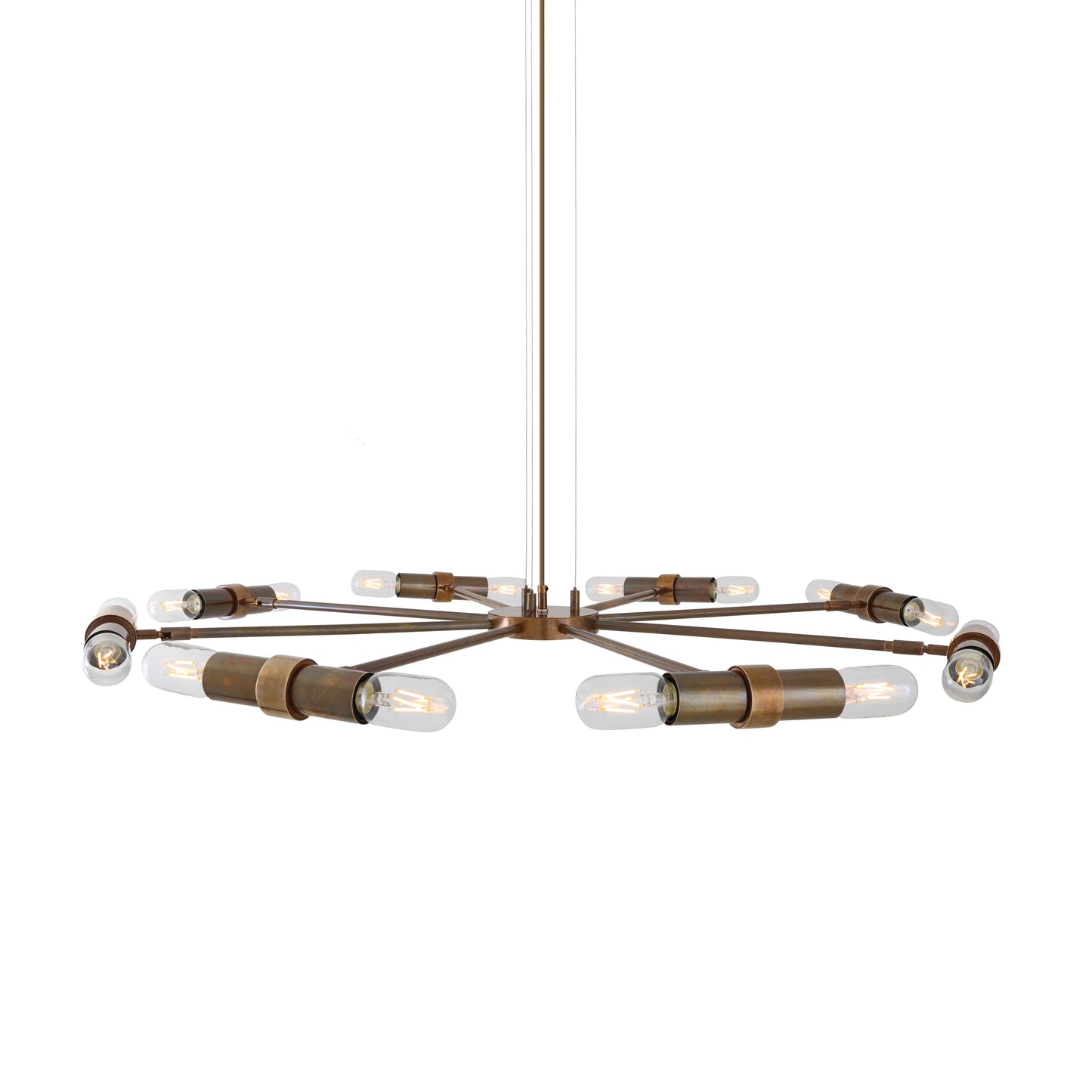 Mullan Lighting Kendu 16-Light Adjustable Brass Chandelier