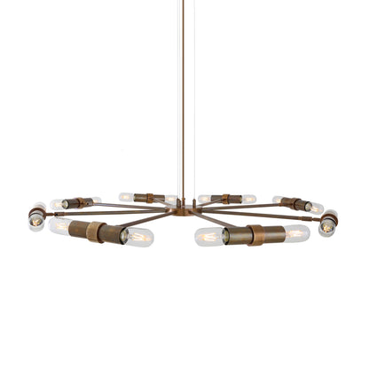Mullan Lighting Kendu 16-Light Adjustable Brass Chandelier