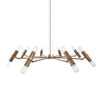 Mullan Lighting Kendu 16-Light Adjustable Brass Chandelier