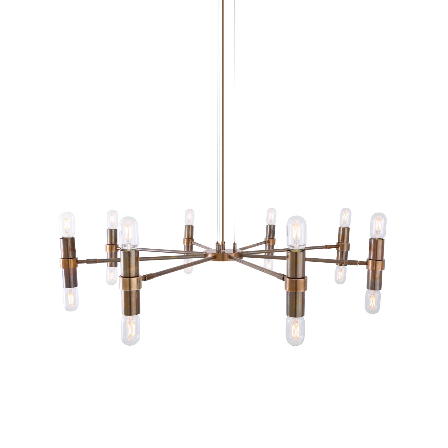 Mullan Lighting Kendu 16-Light Adjustable Brass Chandelier