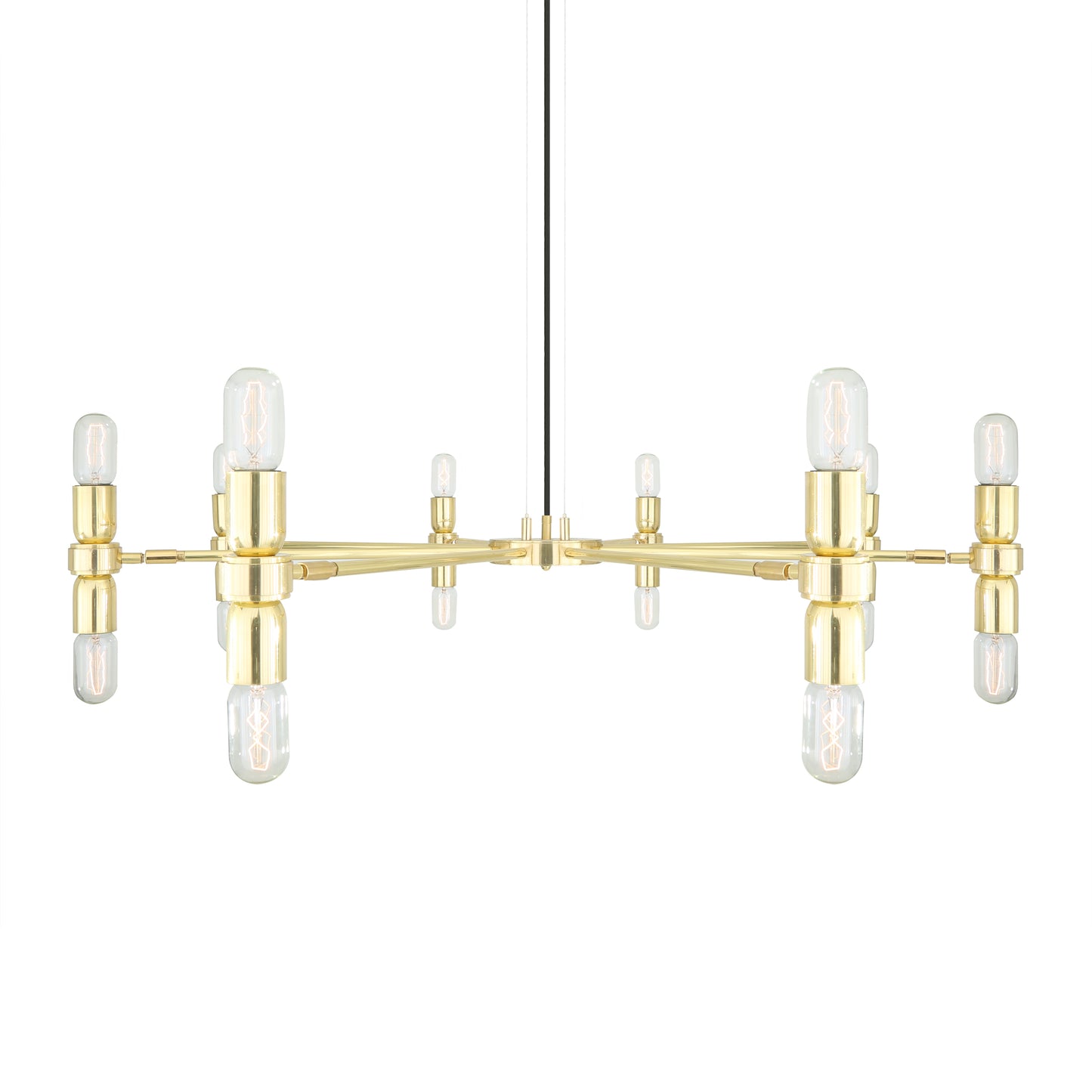 Mullan Lighting Kendu 16-Light Adjustable Brass Chandelier