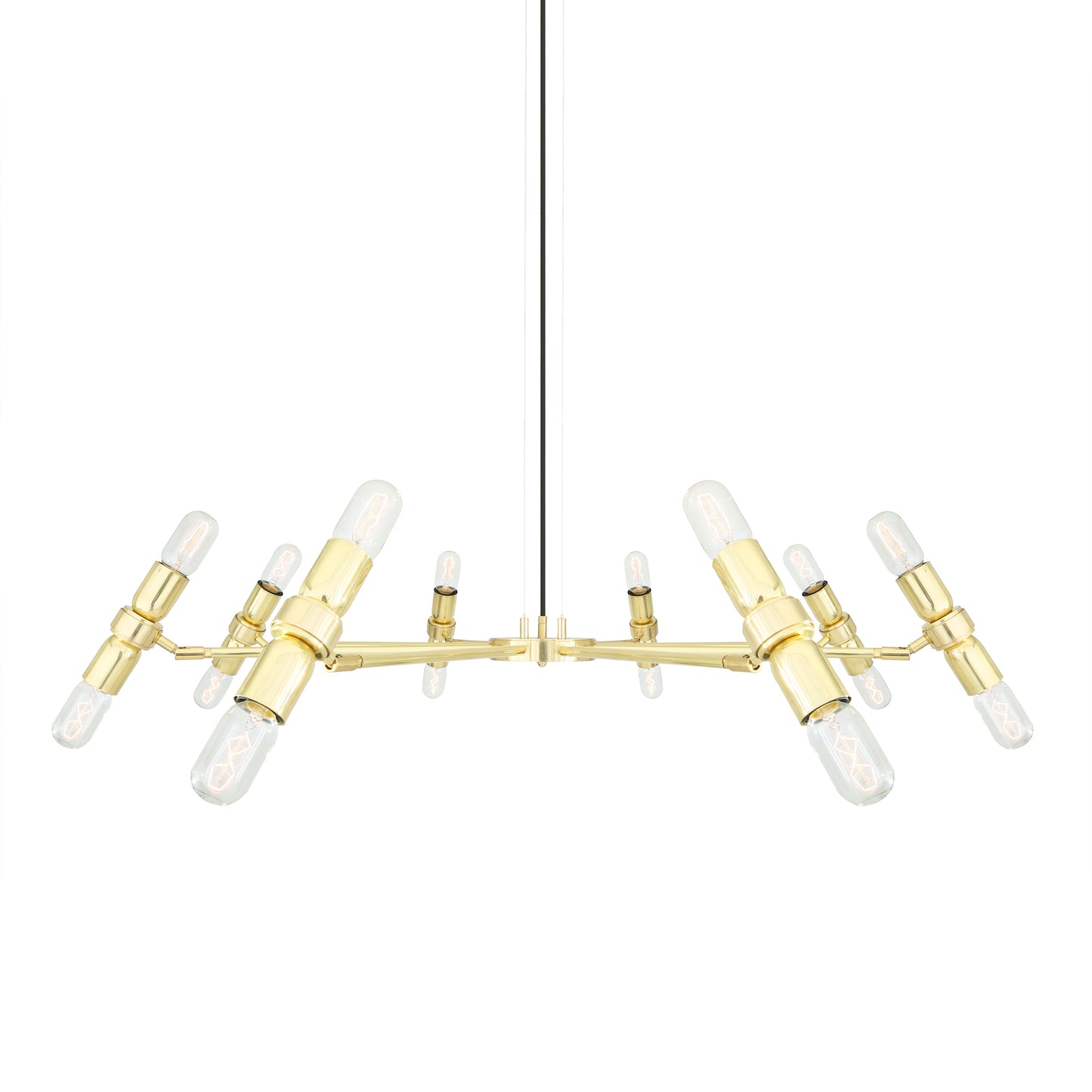 Mullan Lighting Kendu 16-Light Adjustable Brass Chandelier