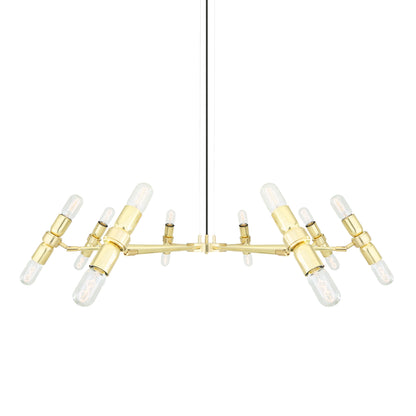 Mullan Lighting Kendu 16-Light Adjustable Brass Chandelier