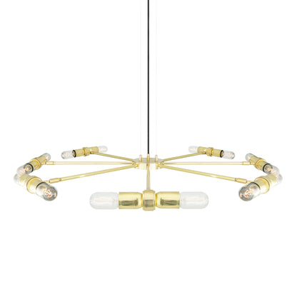 Mullan Lighting Kendu 16-Light Adjustable Brass Chandelier