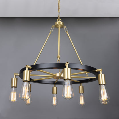 Mullan Lighting Duleek 8-Light Brass Chandelier