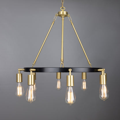 Mullan Lighting Duleek 8-Light Brass Chandelier