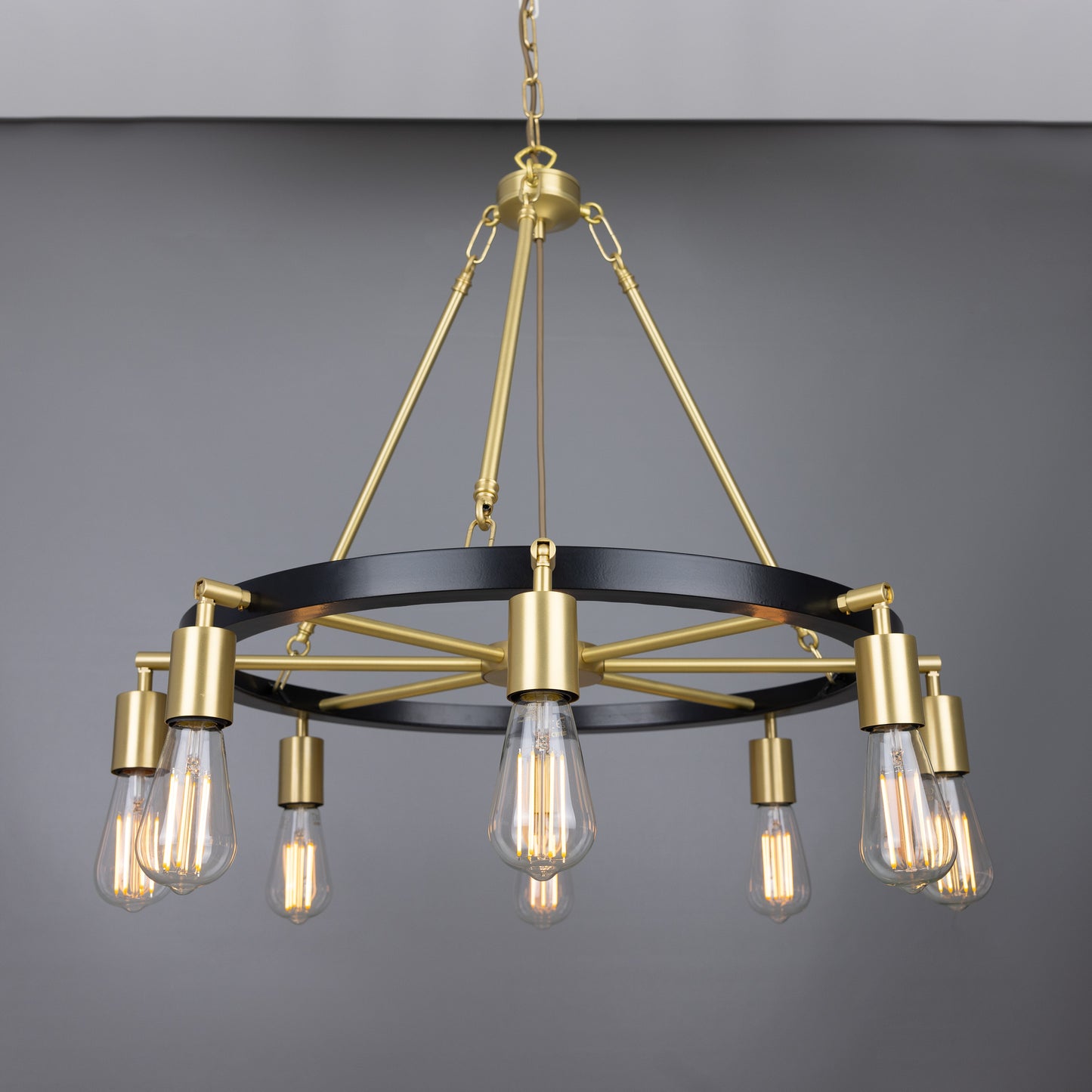 Mullan Lighting Duleek 8-Light Brass Chandelier