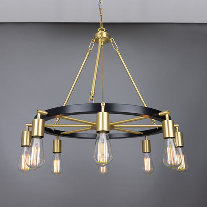 Mullan Lighting Duleek 8-Light Brass Chandelier