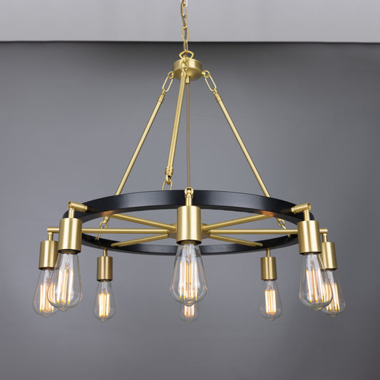 Mullan Lighting Duleek 8-Light Brass Chandelier