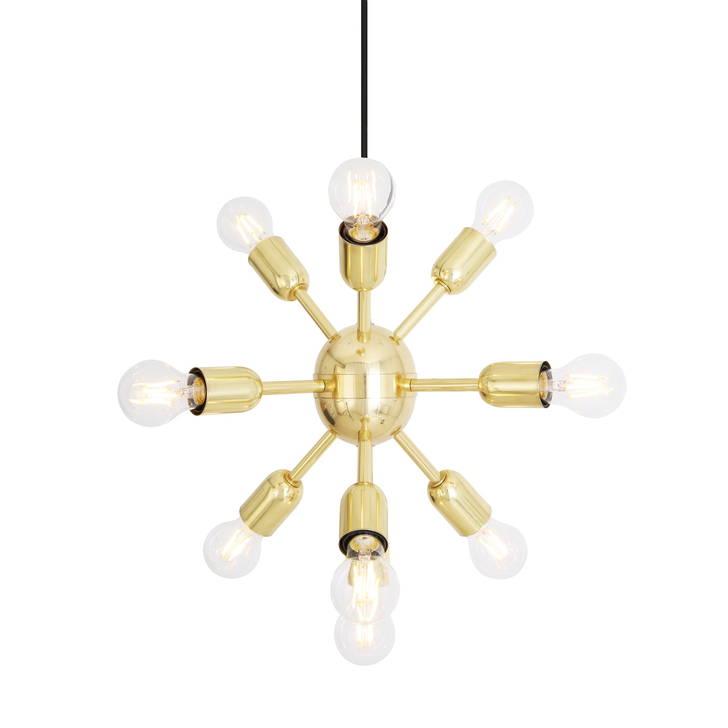 Mullan Lighting Glenties 10-Light Brass Sputnik Chandelier