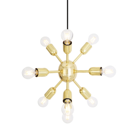 Mullan Lighting Glenties 10-Light Brass Sputnik Chandelier