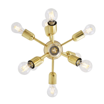 Mullan Lighting Glenties 10-Light Brass Sputnik Chandelier