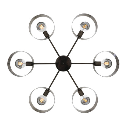Mullan Lighting Fossa 6-Light Modern Industrial Chandelier