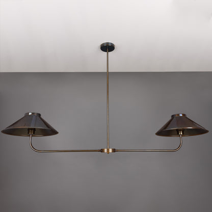 Mullan Lighting Princeton 2-Light Brass Island Chandelier