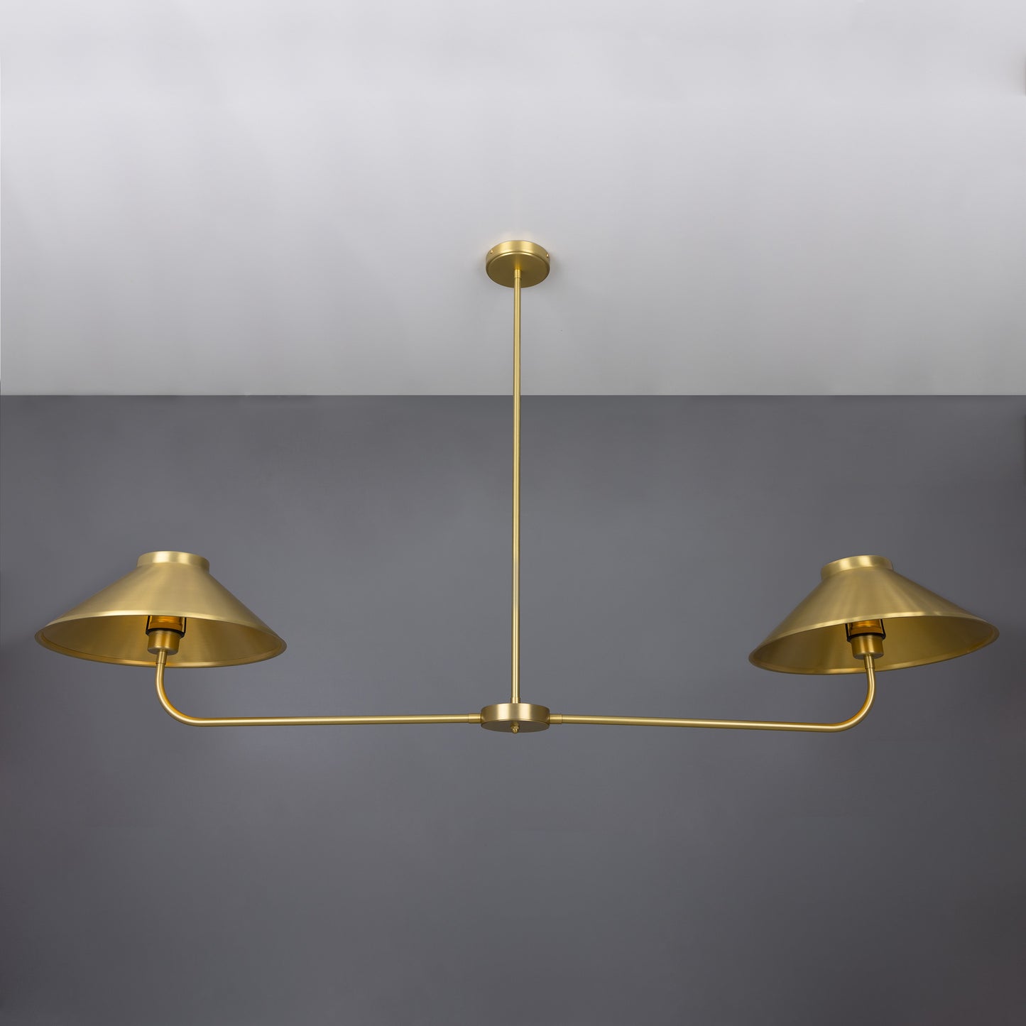 Mullan Lighting Princeton 2-Light Brass Island Chandelier