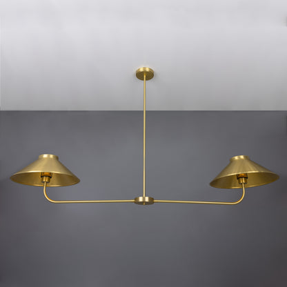 Mullan Lighting Princeton 2-Light Brass Island Chandelier