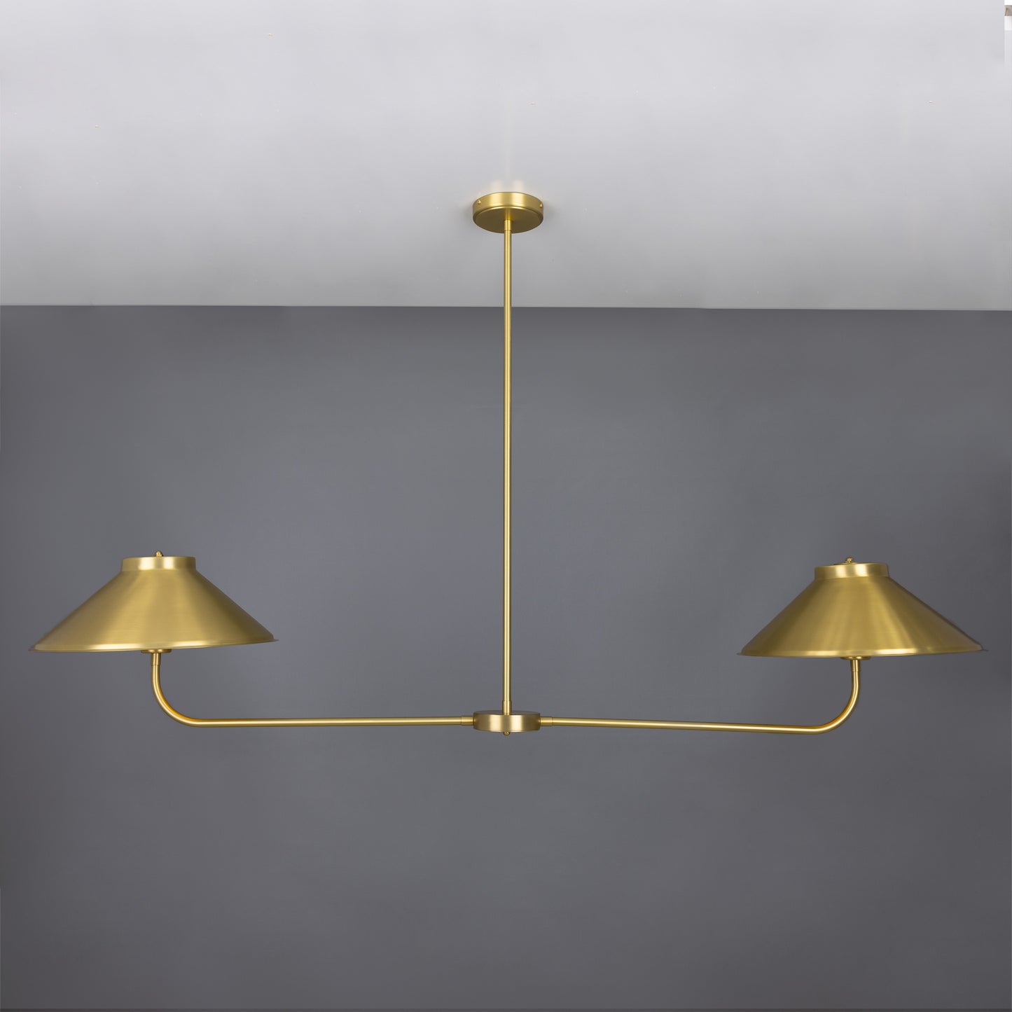 Mullan Lighting Princeton 2-Light Brass Island Chandelier
